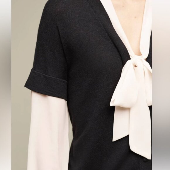 Anthropologie Elsie Bowtie Front Tie La Fee Verte Sweater - Picture 3 of 13